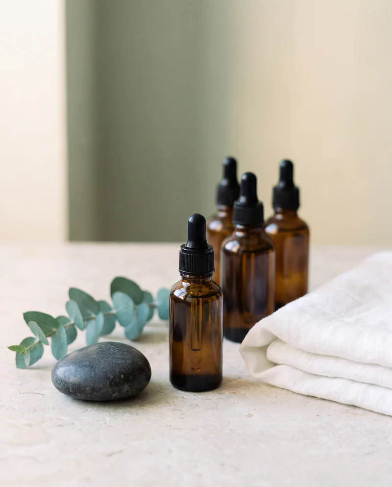Wellness objects in soft morning light