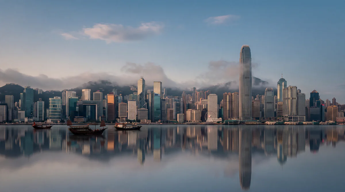 Victoria Harbour at blue hour
